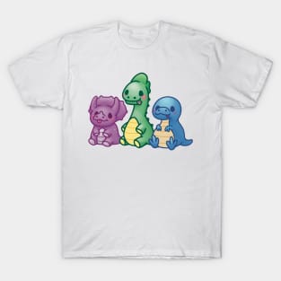Dinosaur Collection blue purple green T-Shirt